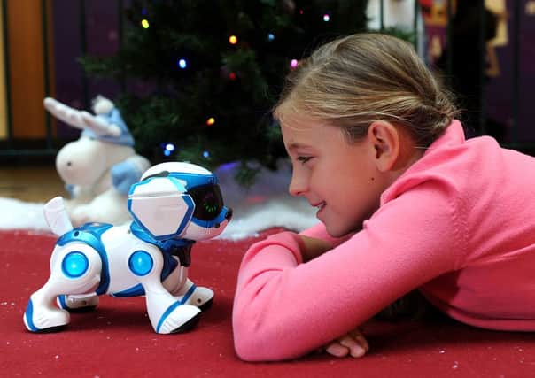 Maddie Wilkes from Chesterfield with a Teksta Robotic Puppy
