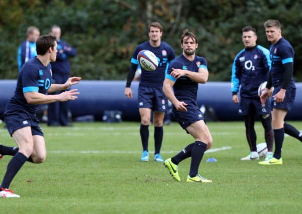 England's Ben Foden during the training session at Pennyhill Park, Surrey.