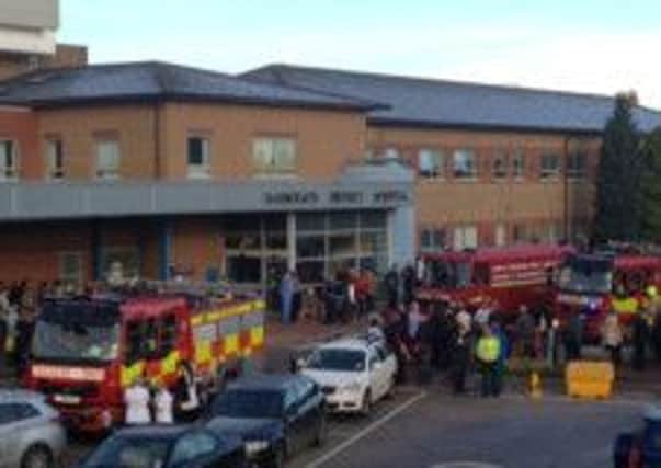 Fire crews at Harrogate Hospital