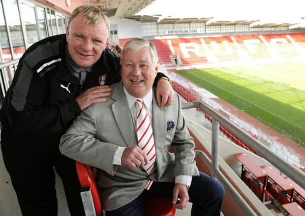 Rotherham Utd manager Steve Evans with his chairman Tony Stewart