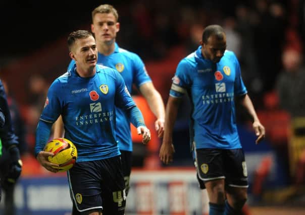 Ross McCormack walks away with the match ball after the Charlton game