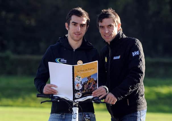 Yorkshire cycling stars Russell and Dean Downing at the launch event