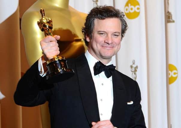 Colin Firth with the Best Actor award for The King's Speech