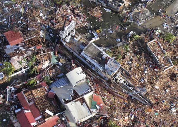 Devastation caused by Typhoon Haiyan, in the city of Tacloban, central Philippines.