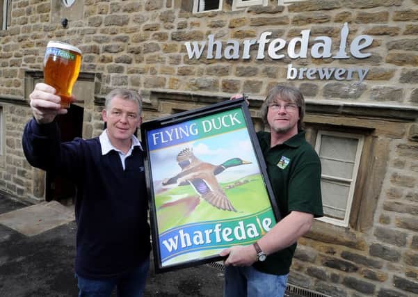 Jonathan Shepherd and Stewart Ross, from Wharfedale Brewery, Ilkley