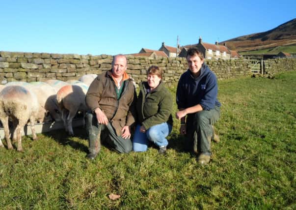 Rob, Julie and Sam Myers at Toad Hole Farm, Bransdale