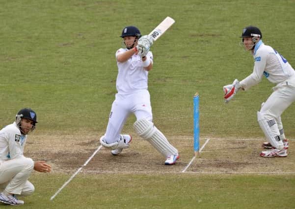 England's Joe Root bats during an international match at the Sydney Cricket Ground, Sydney.