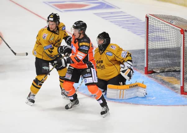 EPIC DUEL: Nottingham Panthers and Sheffield Steelers lock horns again twice this weekend. Picture: Dean Woolley.