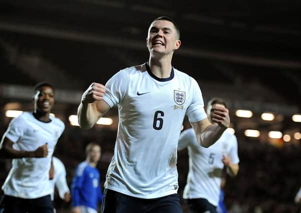 MICHAEL KEANE: Defender scored his third goal in four England Under-21s appearances.