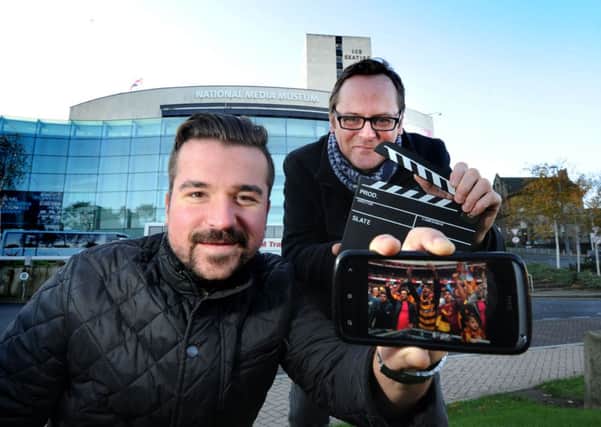Film maker and musician David Nowakowski, left, with David Wilson, director-Bradford UNESCO City of Film.