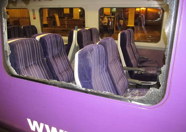 The damaged carriage