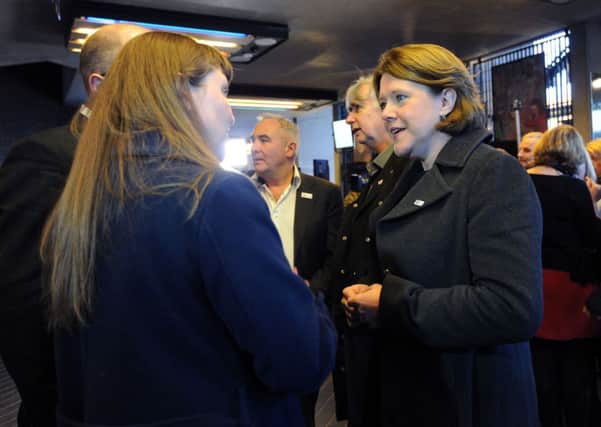 Culture Secretary Maria Miller speaks to Kate Denby of Hull Truck Theatre during the celebrations in Hull