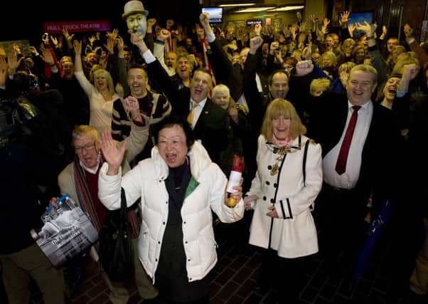 Celebrations at Hull Truck Theatre as Hull is announced as UK City of Culture for 2017. Picture: Sean Spencer