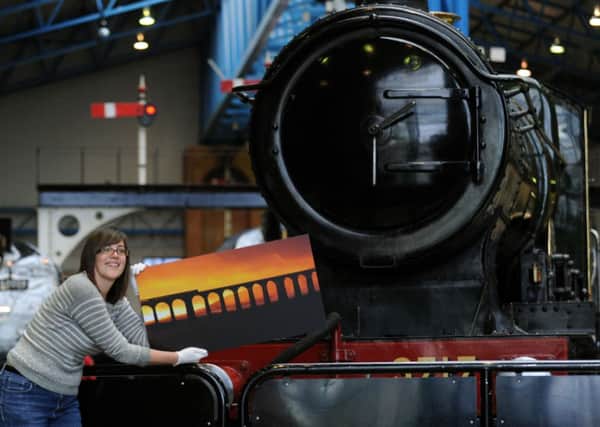 Ruth Leach, organiser of  Network Rail's 'Lines in the Landscape'  photographic competition at the National Railway Museum in York