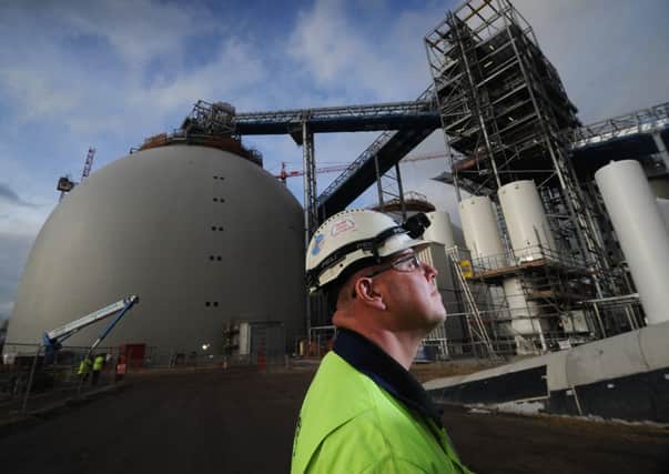 Health and Safety officer Andy Westley pictured by the new biomass plant at Drax Power Station. Picture by Simon Hulme