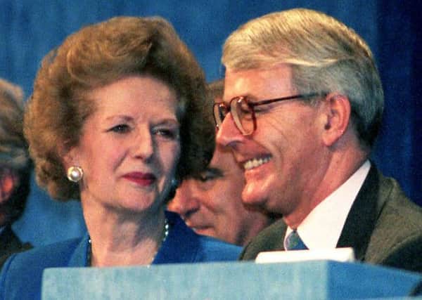 Margaret Thatcher with John Major