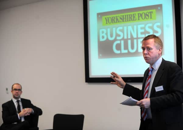 David Cutter, right, of Skipton Building Society, and Simon Usher, of Persimmon, at the Yorkshire Post Business Club event