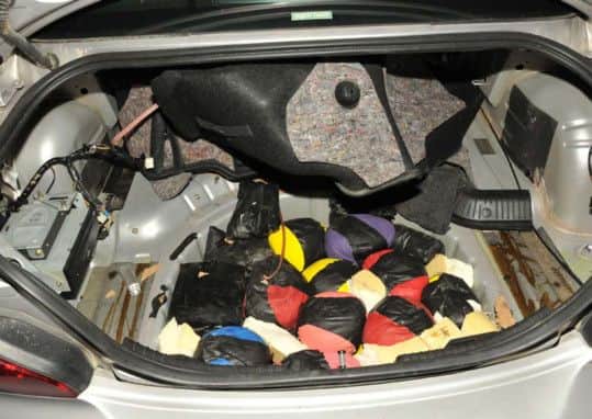 The heroin was concealed in the bumpers, wheel arches, dashboard, central console, spare wheel compartment, engine and rear seating