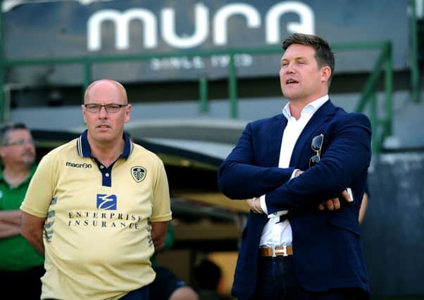 Leeds managing director David Haigh and manager Brian McDermott.