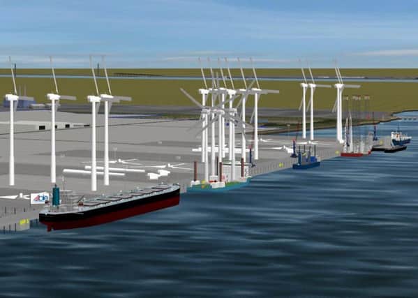 Artist's impression of the Able Marine Energy Park on the Humber