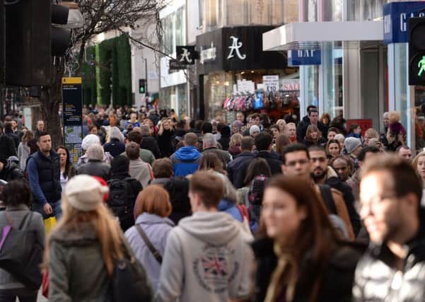 Shoppers on London's Oxford Street