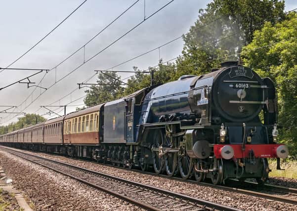 A1 Pacific 60163 Tornado passes Arksey with Steam Dream Cathedrals Express from Kings Cross to York on 7 July 2013. Picture: Geoff Griffiths/A1SL