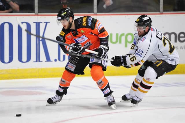 ON TARGET: Robert Dowd scored in Sheffield Steelers' 2-0 Boxing Day win over arch-rivals Nottingham Panthers. Picture: Dean Woolley.