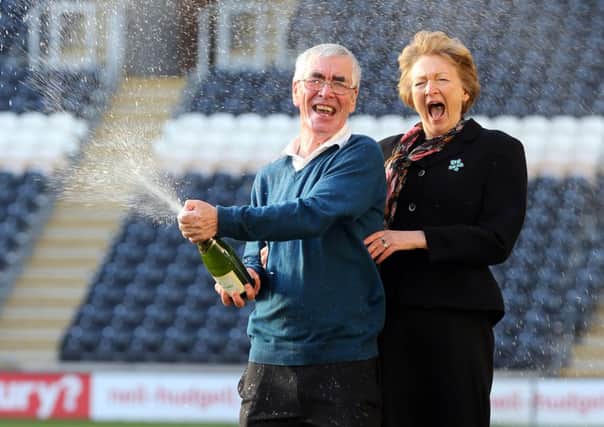 Bernard Grundy and Heather Clarke at the KC stadium in Hull. Picture: Ross Parry Agency