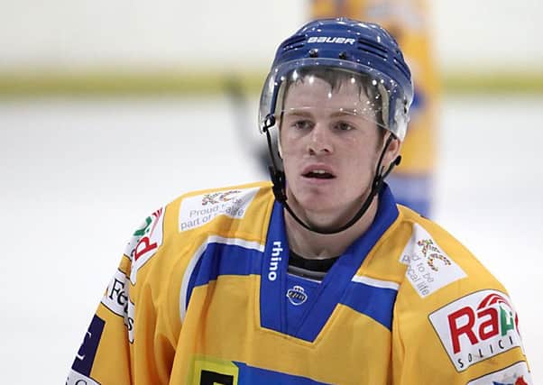 BACK IN THE FRAME: Centre Matty Davies is expected to return to the Hull Stingrays line-up at Coventry Blaze tonight. Picture: Arthur Foster.