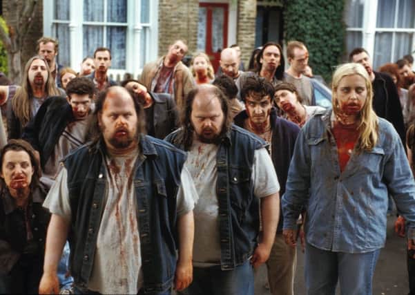 A scene from the zombie movie Shaun Of The Dead.