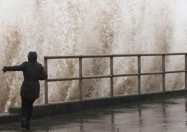 The waves at Cleveleys, Lancashire as stormy weather continues across parts of the country.