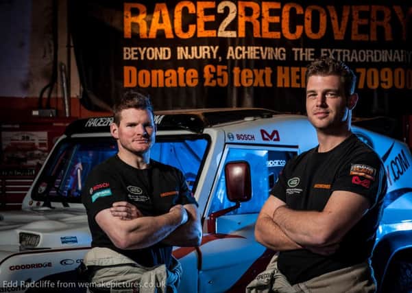 Quin Evans (left) and Tony Harris of the Race2Recovery team. Picture: Edd Radcliffe wemakepictures.co.uk