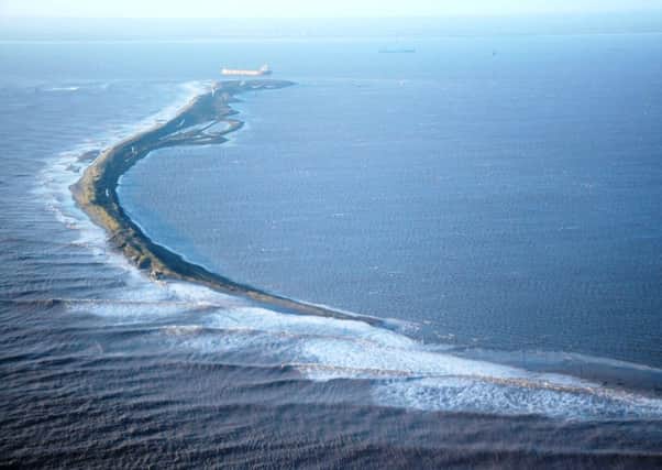 Environment Agency picture of Spurn Point after last month's tidal surge