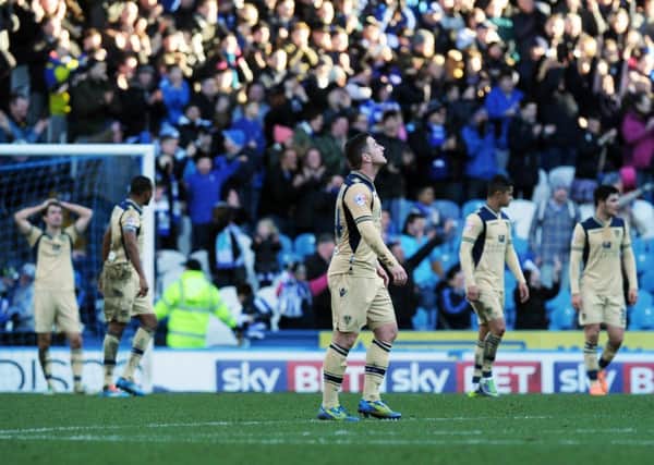 Ross McCormack looks to the heavens as Leeds United concede a fourth goal in their 6-0 defeat at Sheffield Wednesday.