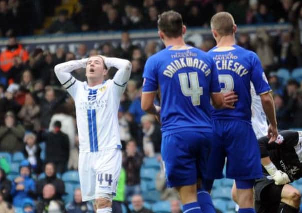 Leeds United v Leicester..A dejected Ross McCormack misses a chance..18th January 2014..Picture by Simon Hulme
