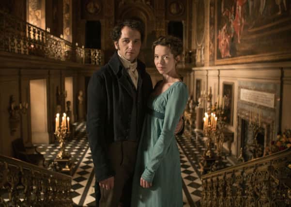 Anna Maxwell-Martin and Matthew Rhys in Death Comes to Pemberley