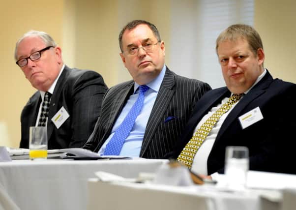 Panellists (left to right) Stuart Green, Roger Marsh and Paul Chapman at the launch of the HS2 Yorkshire Business Survey in Leeds today