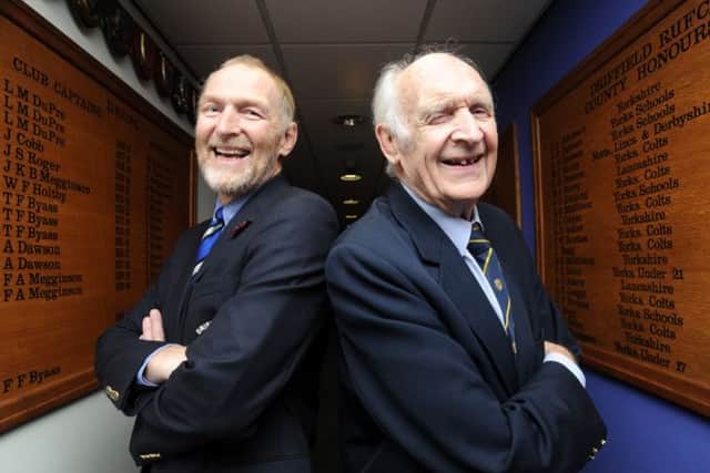 Ernie Cooper, right, president of Bridlington RU club, with his son, Tim, president of Driffield