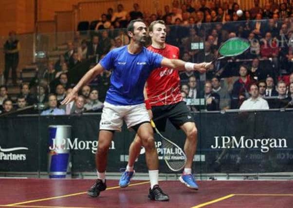 GONE: Sheffield's Nick Matthew lost out to Egypt's Amr Shabana. Picture courtesy of squashpics.com