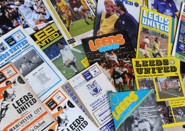Some of the of football programmes collected by Gary Wilson.