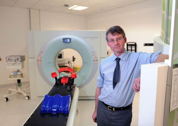 Julian Hartley in radiotherapy department at St James's Hospital