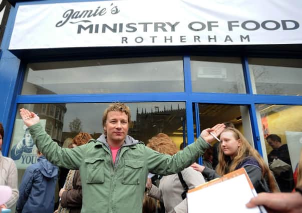 Jamie Oliver opening his Ministry of Food in Rotherham, in 2008. Picture: Ross Parry Agency