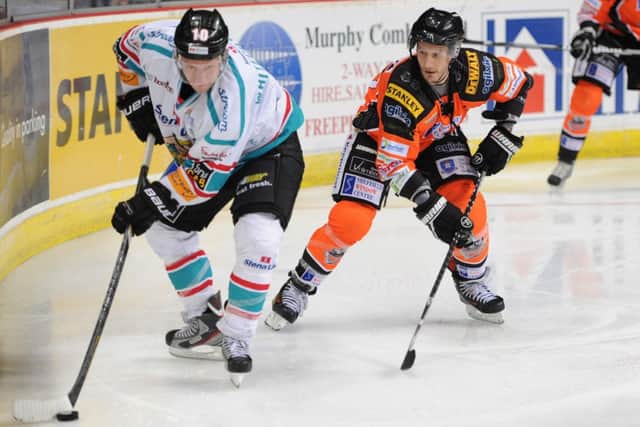 TITLE CHASE: Jonathan Phillips in action against Belfast in Sheffield two weeks ago. Picture: Dean Woolley.