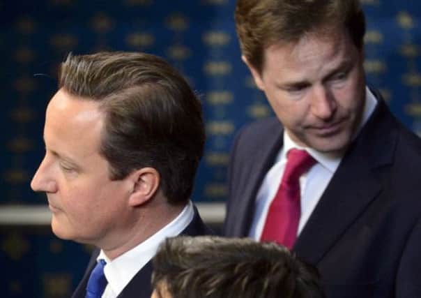 David Cameron with Deputy Prime Minister Nick Clegg