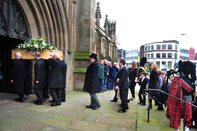Bobby Collins' funeral at Leeds Parish Church