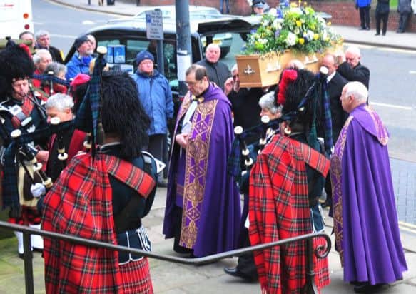 Bobby Collins' funeral at Leeds Parish Church