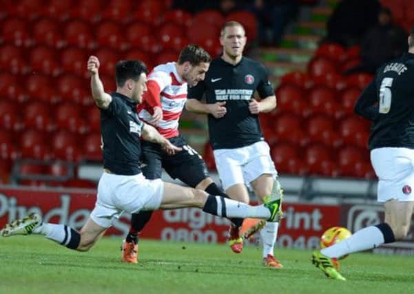 Doncaster Rovers' Billy Sharp in action agianst Charlton.