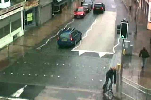 Police CCTV of a cyclist they would like to question