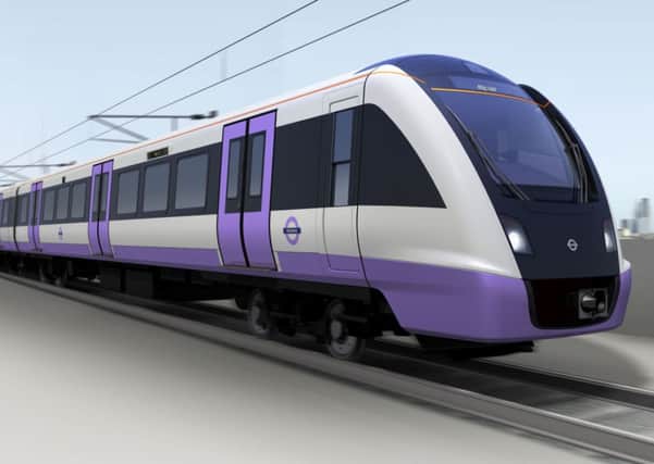 The new Aventra range of trains with Crossrail livery
