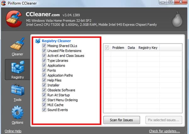 CCleaner is a free program which removes debris from your PC